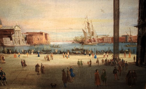 Venice, the Square and the San Marco Basin - Venetian school - 19th century - 